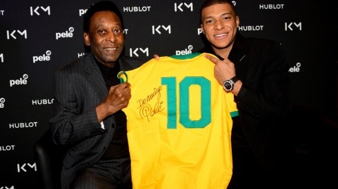 "Hublot Loves Football" : Pele & Kylian Mbappe Meeting In Paris