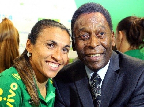 Rainha do futebol, Marta presta homenagem ao Rei Pelé