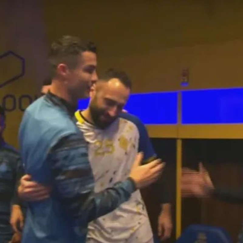 El primer saludo de Cristiano Ronaldo y David Ospina en Al Nassr