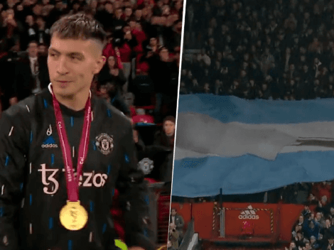 VIDEO | Con bandera incluida: el imponente recibimiento de Manchester United a Lisandro Martínez