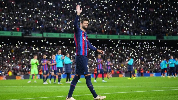 Piqué en el estadio Camp Nou.