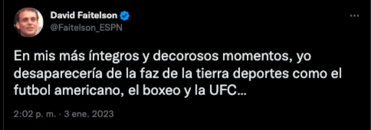 David Faitelson propone eliminar el futbol americano | Twitter