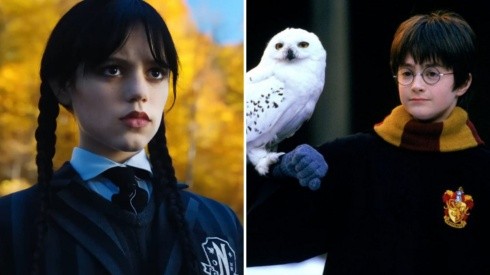 Las similitudes entre Merlina y Harry Potter.