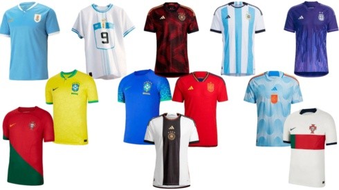 Los modelos de las camisetas de cada selección, otro de los puntos de atracción para los aficionados.