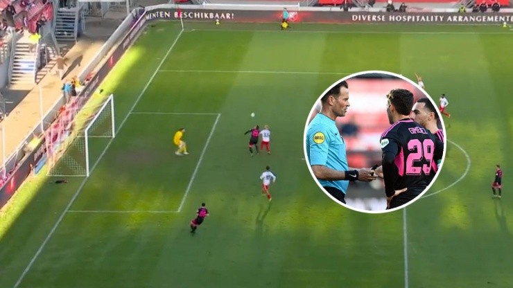 ¡Qué frustración! A Santi Giménez le anularon el gol del triunfo en el noveno minuto de adición
