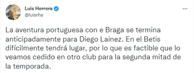 Diego Lainez se va de Braga de Portugal