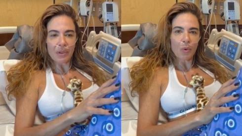 Luciana Gimenez apareceu abatida, mas bem humorada, em vídeo para falar sobre seu estado