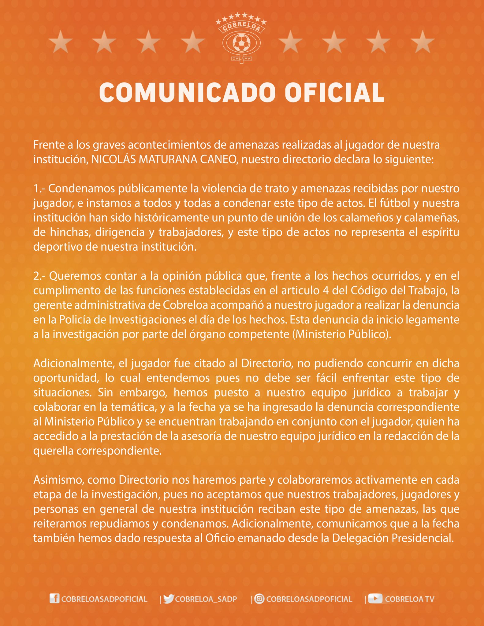 Cobreloa Nicolás Maturana