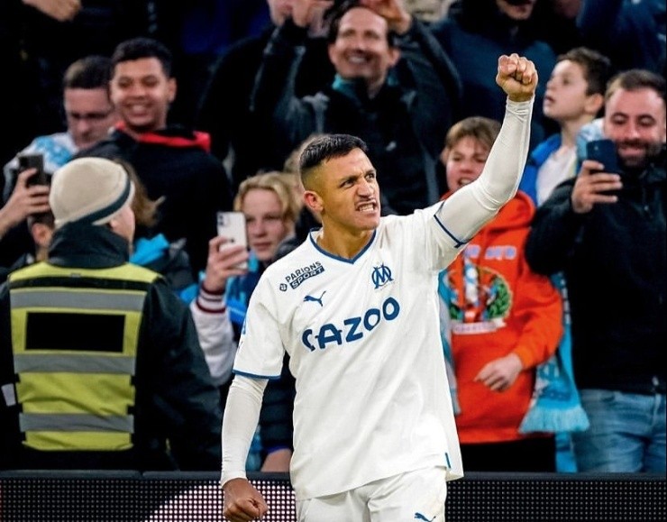Sánchez anotó en el triunfo del Marsella ante Lorient | Foto: OM Instagram 