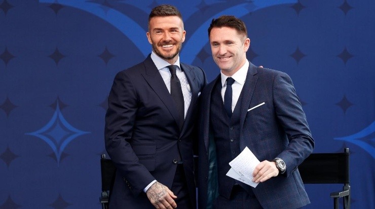 Former professional soccer midfielder David Beckham attends the unveiling of his statue alongside former Los Angeles Galaxy player Robbie Keane at Dignity Health Sports Park on March 02, 2019 in Carson, California. (Photo by Meg Oliphant/Getty Images)