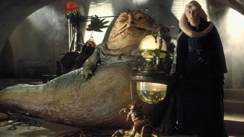 Jabba y sus sirvientes