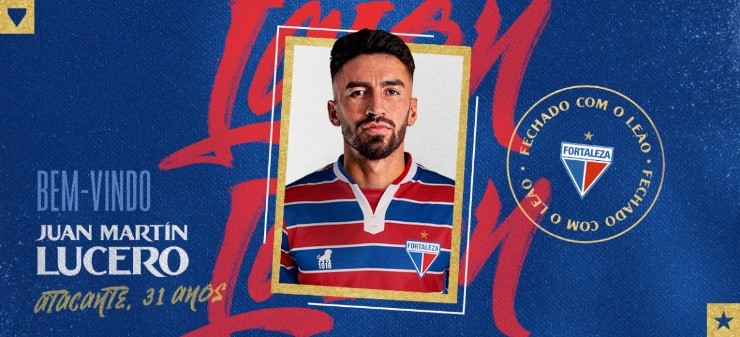 Lucero hace unos días fue oficializado en Fortaleza | Foto: Fortaleza 