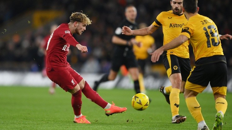 Harvey Elliot, el goleador de Liverpool ante Wolves.