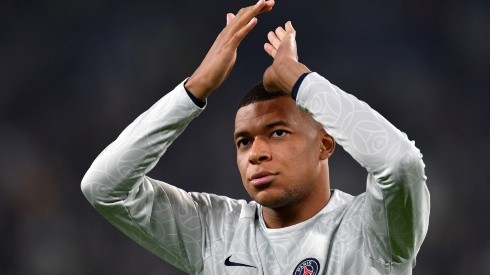 Kylian Mbappe during a game with PSG