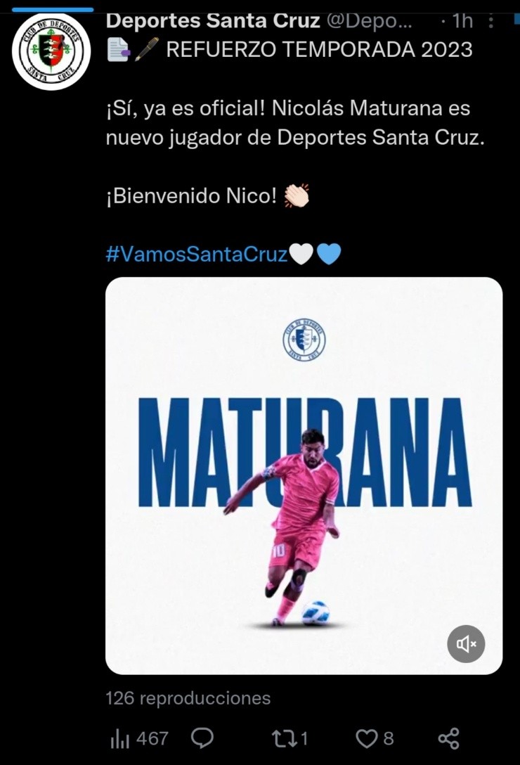 Nicolás Maturana Deportes Santa Cruz