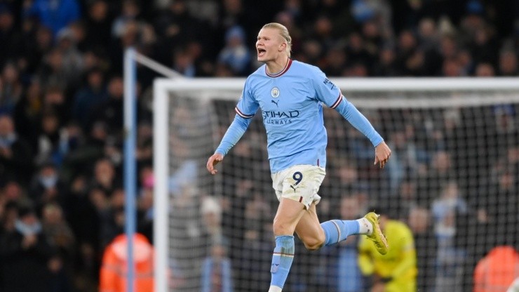 Erling Haaland anotó para Manchester City.