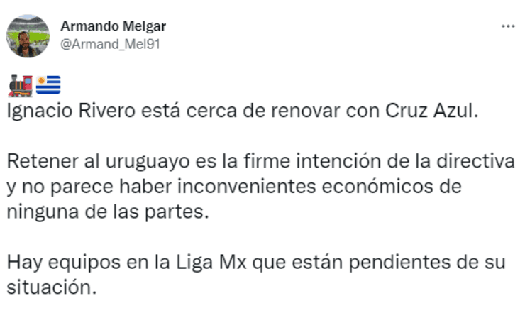 Nacho Rivero interesa a otros equipos | Twitter