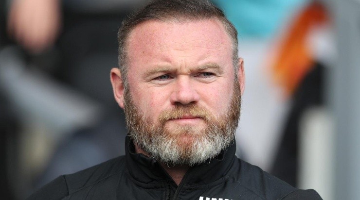Wayne Rooney, Manager of Derby County looks on during the Sky Bet Championship match between Derby County and Cardiff City at Pride Park Stadium on May 07, 2022 in Derby, England. (Photo by Cameron Smith/Getty Images)
