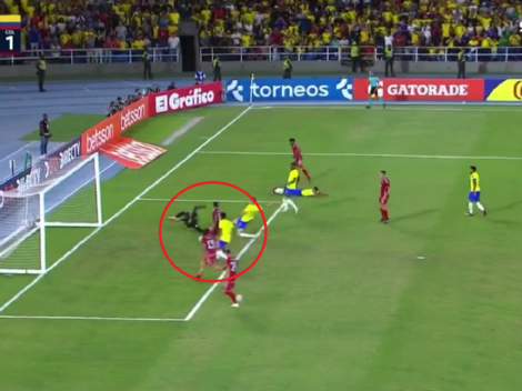 Video: increíble gol se perdió Caraballo ante Brasil y ya le caen críticas
