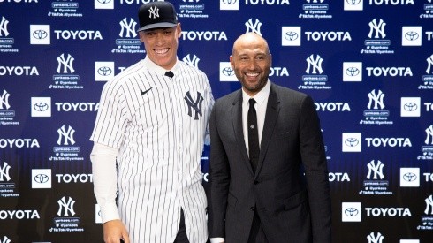 Aaron Judge y Derek Jeter en New York Yankees