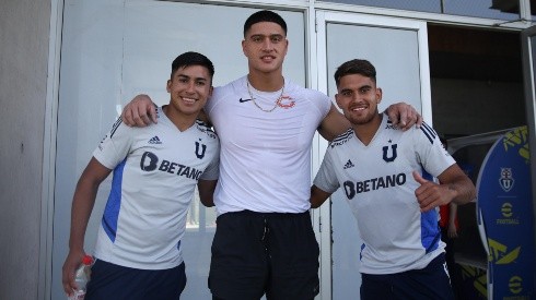 Sammis Reyes junto a José Castro y Daniel Navarrete en Universidad de Chile.