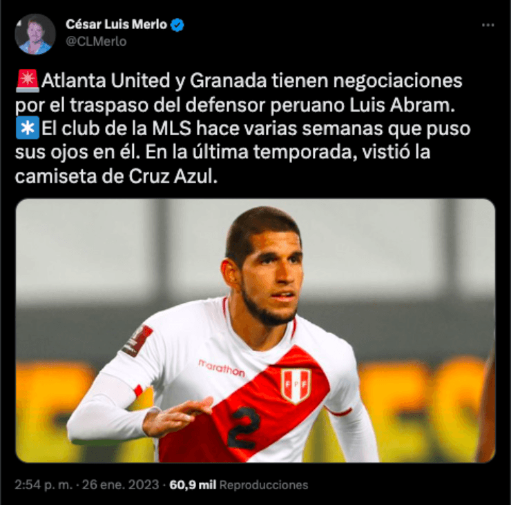 Luis Abram Atlanta United | Twitter