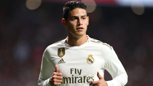 James Rodriguez playing for Real Madrid