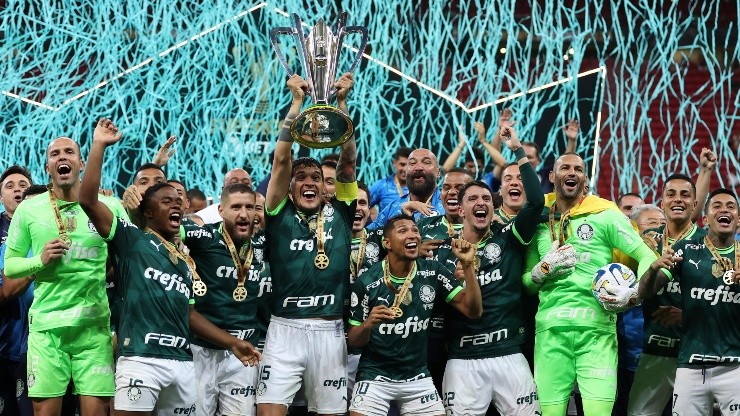 Festejo de campeón de Palmeiras.