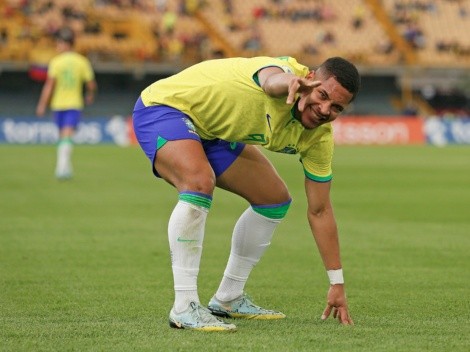 Seleção mantem invencibilidade no Sul-Americano Sub-20 e Vitor Roque comemora