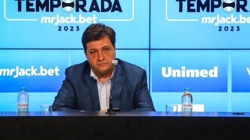 Foto: Lucas Uebel/Grêmio/Divulgação - Pres. Alberto Guerra: Grêmio chegou a acordo para rescindir com atacante