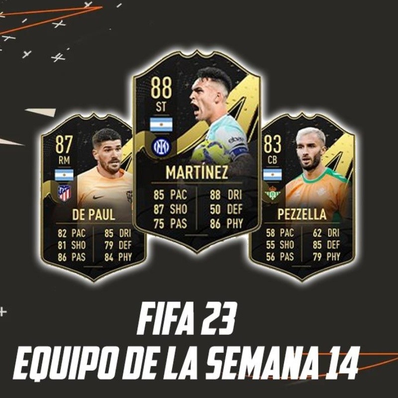 FIFA 23 - TOTW 14: nuevas cartas para 3 Campeones del Mundo con Argentina