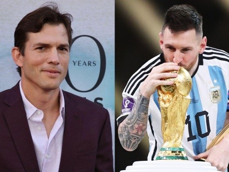 Ashton Kutcher demostró su fanatismo por Argentina y Messi