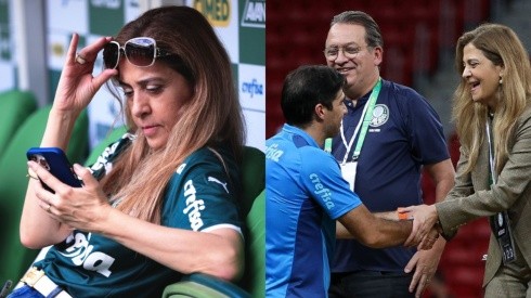 Foto Esquerda: Ettore Chiereguini/AGIF e Foto Direita: Flickr Oficial SE Palmeiras/Cesar Greco - Leila Pereira e Abel Ferreira