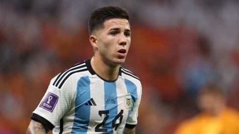 Enzo Fernandez with Argentina during the Qatar 2022 World Cup