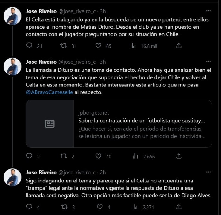 Jose Riveiro Matóias Dituro Celta de vigo