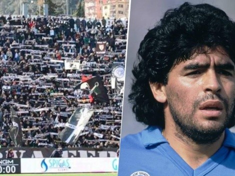 Repudiable: los cantos de la hinchada de Spezia vs. Napoli por la muerte de Maradona