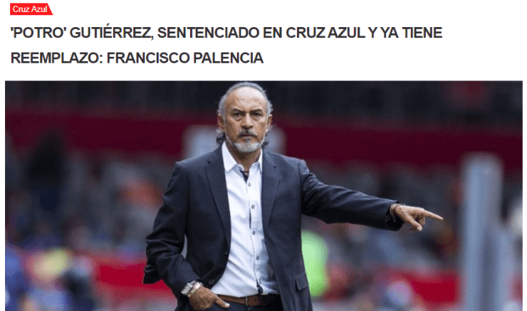 Récord da a Palencia como nuevo DT de Cruz Azul.