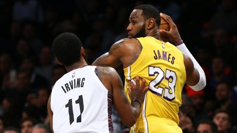 Kyrie Irving (left) and LeBron James.