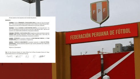 Federación Peruana de Fútbol oficializó el walkover contra Alianza Lima