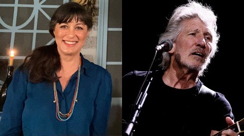 Polly Samson, la esposa de David Gilmour, y Roger Waters.