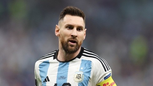 Lionel Messi with Argentina at the Qatar 2022 World Cup