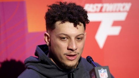 Patrick Mahomes of the Kansas City Chiefs during Super Bowl LVII Opening Night