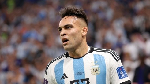 Lautaro Martinez with Argentina during the Qatar 2022 World Cup