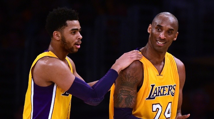 D&#039;Angelo Russell y Kobe Bryant. (Harry How/Getty Images)