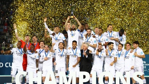 Festejo del título de Real Madrid.
