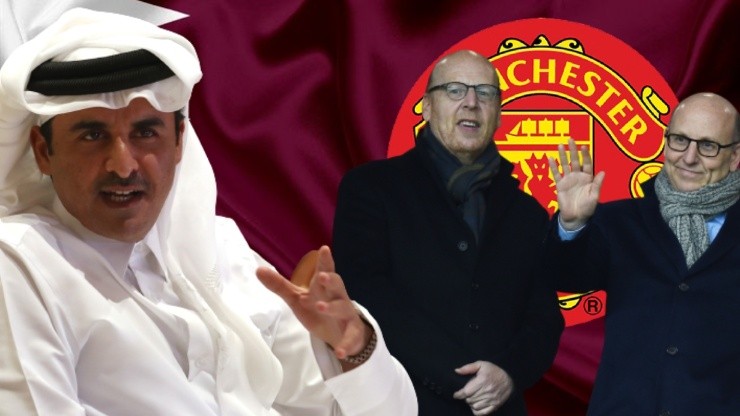 Emir de Qatar, Glazers y Manchester United.