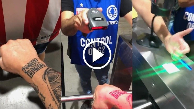 ¡Estás LOCO, hermano! Este hincha se tatuó el QR y entra a la cancha como quiere