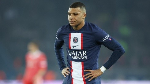 Mbappé en juego de Champions League.