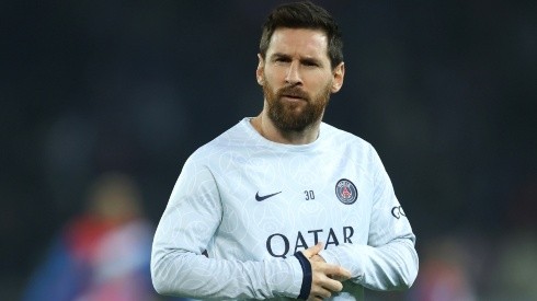 Lionel Messi with PSG prior to the Champions League game against Bayern Munich
