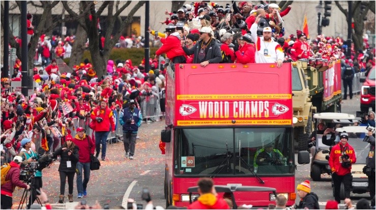 Los festejos de los Chiefs se hicieron el miércoles. (Getty Images)